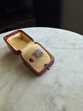 Load image into Gallery viewer, Garnet Cross Sterling Silver Ring
