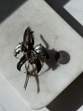 Load image into Gallery viewer, Mexican Vintage Orchid Flower Sterling Silver Brooch
