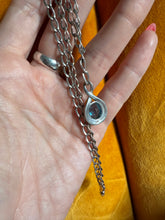 Load image into Gallery viewer, Vintage Blue Topaz Sterling Silver Necklace 18.5”
