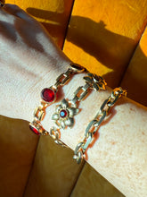 Load image into Gallery viewer, Antique 1/20 10k Gold Filled Flower Bracelet 6.25”
