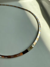 Load image into Gallery viewer, Two-Tone Sterling Silver Gold Vermeil Omega Collar Necklace 17”
