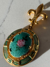 Load image into Gallery viewer, Vintage Costume Jewelry Enamel Fleur De Lis Brooch
