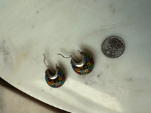 Load image into Gallery viewer, Millefiori Sterling Silver Hoop Earrings
