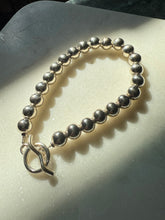 Load image into Gallery viewer, Ball Sterling Silver Toggle Clasp Bracelet
