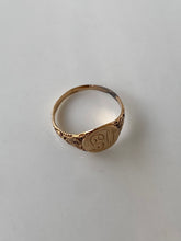 Load image into Gallery viewer, Antique Engraved 10k Gold Signet Ring
