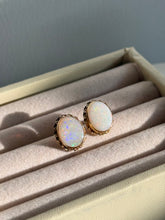 Load image into Gallery viewer, Vintage 14k Gold Opal Earrings
