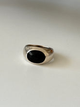 Load image into Gallery viewer, Black Onyx Solid Sterling Ring Size 10.75

