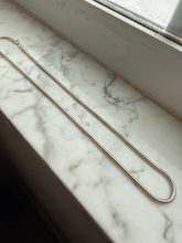 Load image into Gallery viewer, Vintage Rounded Snake Link Sterling Silver Chain 20”
