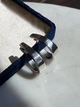 Load image into Gallery viewer, Sterling Silver Half Hoop Earrings
