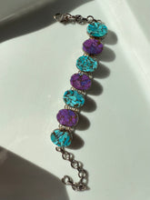 Load image into Gallery viewer, Chunky Sterling Silver Turquoise Bracelet
