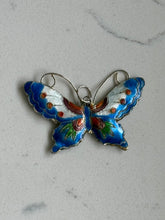 Load image into Gallery viewer, Vintage Enamel Butterfly Large Pendant
