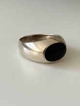 Load image into Gallery viewer, Black Onyx Solid Sterling Ring Size 10.75
