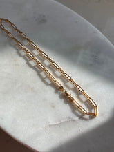 Load image into Gallery viewer, Gold Vermeil y2k Paperclip Link Chain 14.5”
