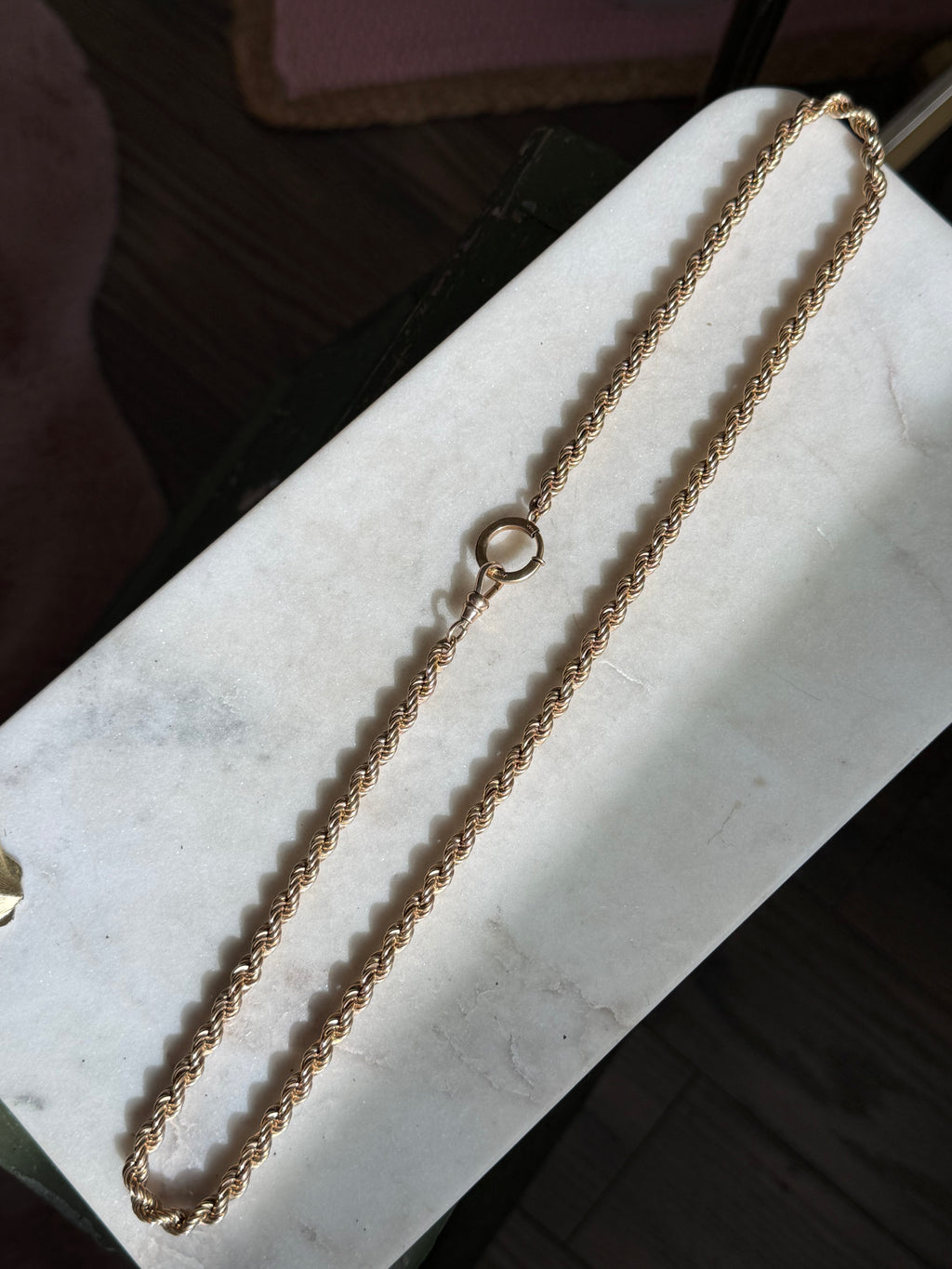Vintage 1/20 12k Gold Filled Rope Chain 25”