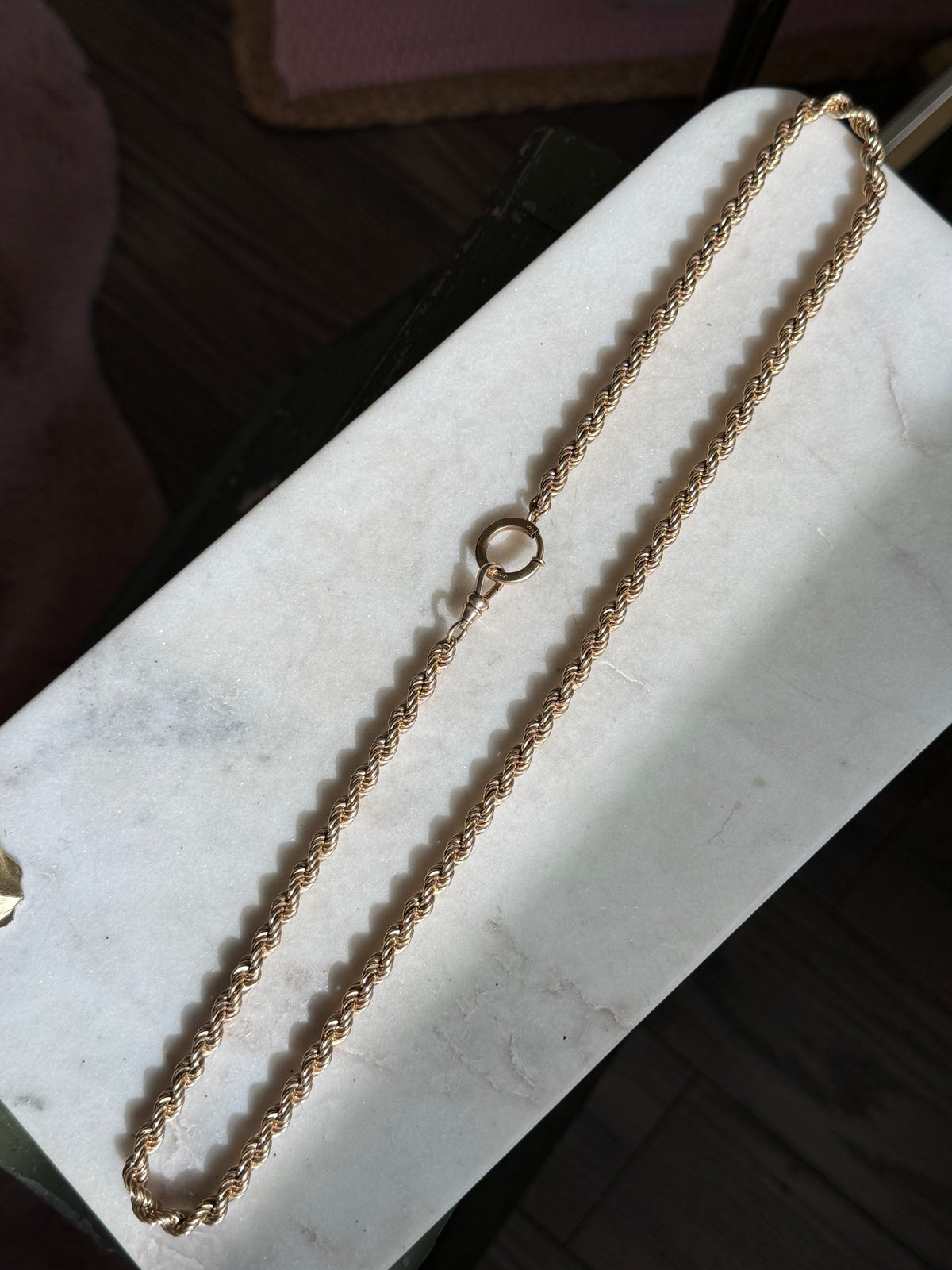 Vintage 1/20 12k Gold Filled Rope Chain 25”