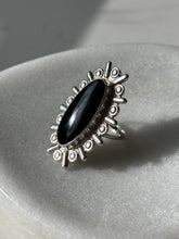 Load image into Gallery viewer, Vintage Black Onyx Sterling Silver Ring Size 7.25

