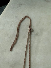 Load image into Gallery viewer, Rose Gold Vermeil Pink &amp; White Glass Necklace 18”
