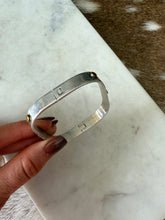 Load image into Gallery viewer, Sterling Silver &amp; Brass Screw Bangle Bracelet
