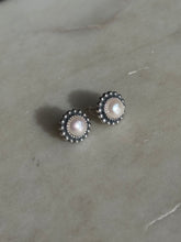 Load image into Gallery viewer, Sterling Pearl Post Back Earrings
