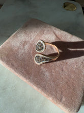 Load image into Gallery viewer, Levian 14k Rose Gold Chocolate Diamond Bypass Ring Size 9
