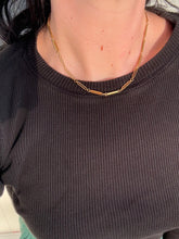 Load image into Gallery viewer, Ladder Link 18k Yellow Gold Chain 16”
