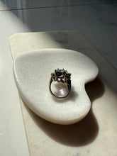 Load image into Gallery viewer, Chunky Sterling Silver Flower Ring Size 10
