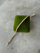 Load image into Gallery viewer, Natural Diamond 14k Yellow Gold Tennis Bracelet 6.75”
