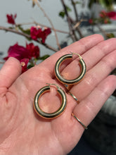 Load image into Gallery viewer, Vintage Italian 14k Yellow Gold Tubular Hoops

