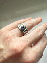 Load image into Gallery viewer, Tanzanite Cabochon Sterling Silver Ring Size 5.75
