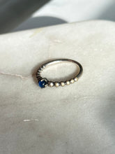 Load image into Gallery viewer, Blue Cabochon Sterling Ring Size 8

