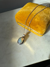 Load image into Gallery viewer, Simulated Opal Sterling Silver Necklace 18”

