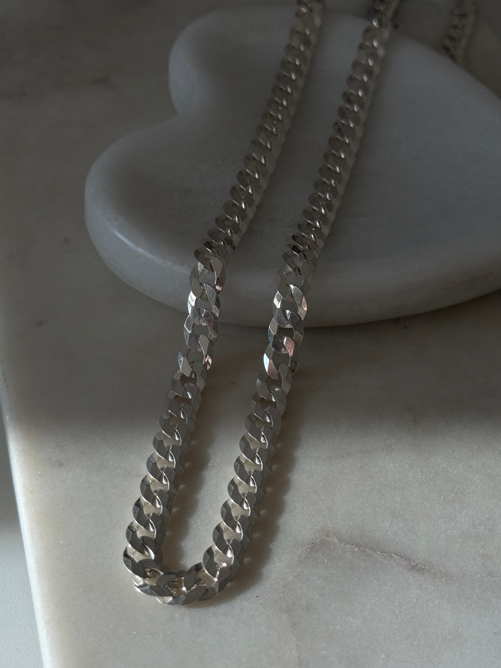 Vintage Sterling Silver Cuban Chain 22”