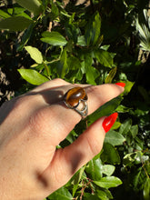 Load image into Gallery viewer, Tigers Eye Sterling Silver Ring Size 7.75
