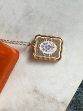 Load image into Gallery viewer, Franklin Mint Fine Porcelain Gold Plated Vintage Necklace 20”
