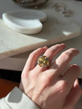 Load image into Gallery viewer, Citrine Flower Gold Vermeil Ring Size 6
