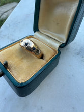 Load image into Gallery viewer, Antique 9k Gold Gypsy Trilogy Ring Size 6
