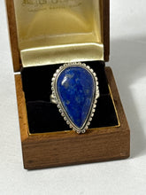Load image into Gallery viewer, Lapis Sterling Silver Ring Size 8
