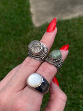 Load image into Gallery viewer, Moss Agate Sterling Silver Chunky Ring
