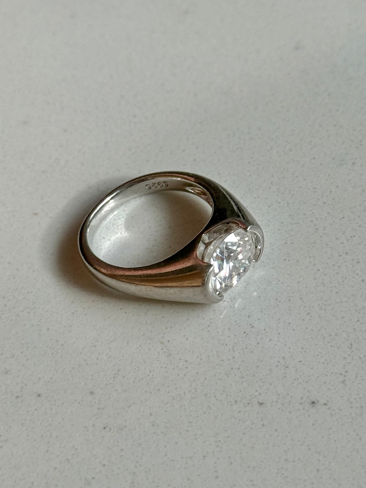 Sterling Silver Quartz Ring Size 6.75