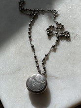 Load image into Gallery viewer, Antique Rosary Hinged Locket Necklace 18”
