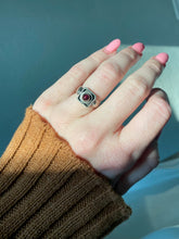 Load image into Gallery viewer, Cabochon Garnet Sterling Silver Ring
