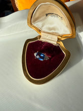 Load image into Gallery viewer, Blue Gold Vermeil Ring Size 7.25
