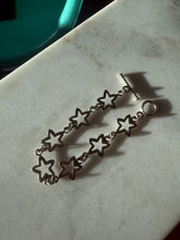 Load image into Gallery viewer, Vintage Star Link Sterling Silver Toggle Clasp Bracelet 7”
