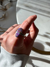 Load image into Gallery viewer, Vintage Purple Copper Turquoise Sterling Ring Size 10.25

