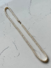 Load image into Gallery viewer, Vintage 10k Gold Pearl Necklace 18”
