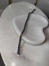 Load image into Gallery viewer, Synthetic Mystic Blue Topaz Sterling Bracelet 7.5”
