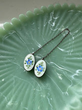 Load image into Gallery viewer, Floral Enamel Sterling Silver Clips
