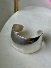 Load image into Gallery viewer, Vintage Solid Sterling Silver Thick Width Cuff Bracelet

