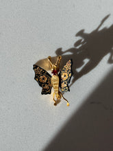 Load image into Gallery viewer, Vintage Gold Plated Butterfly Brooch
