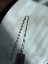 Load image into Gallery viewer, Antique Etched Locket Sterling Silver Necklace 19.5”

